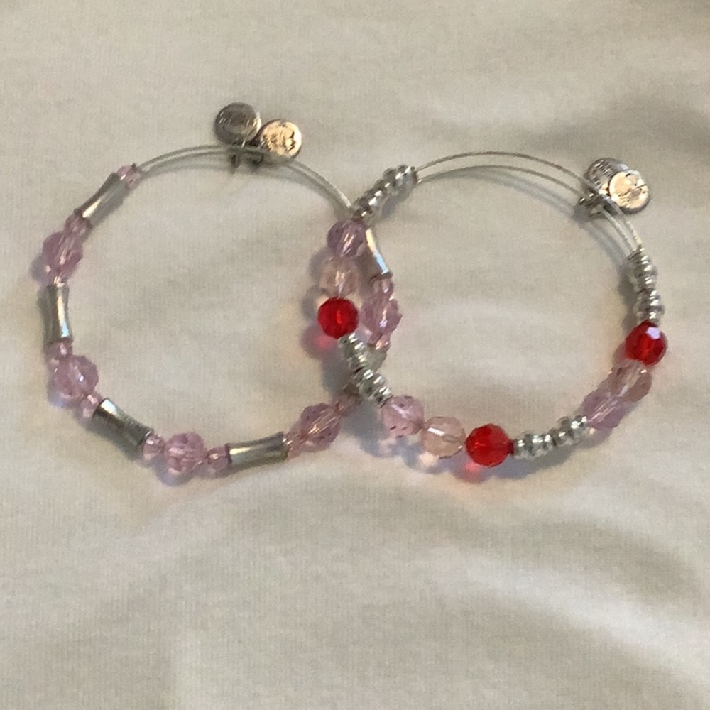2 Alex and Ani Bracelets with beads